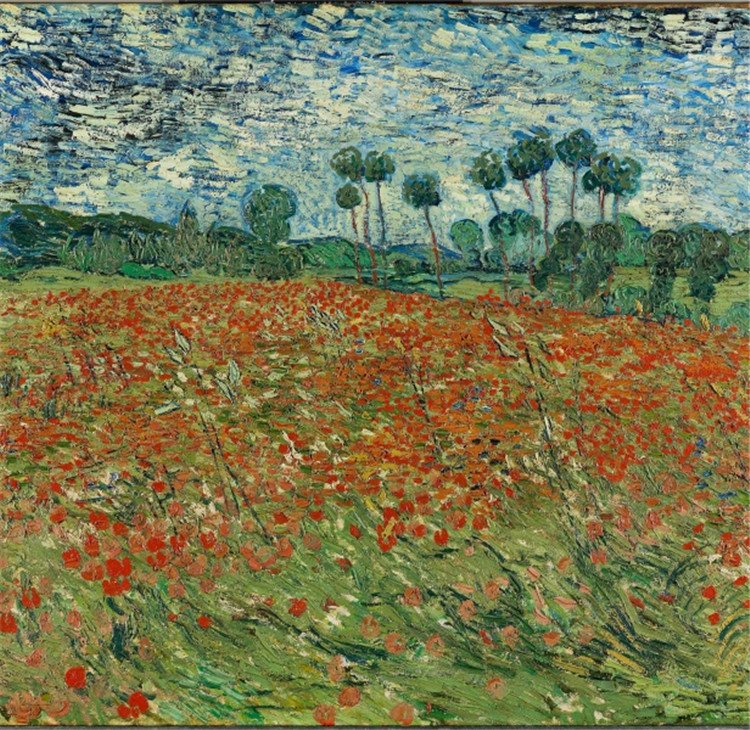 Field with Poppies 1890 Vincent Willem Van Gogh Oil Painting - Click Image to Close